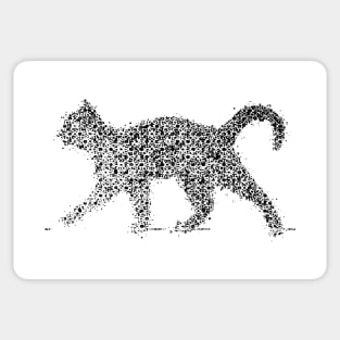 Glitch black cat Sticker